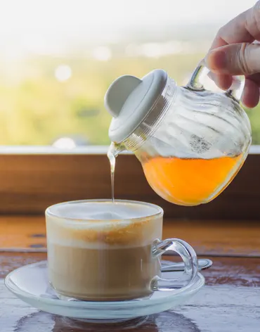 Café Latte Au Sirop D'érable